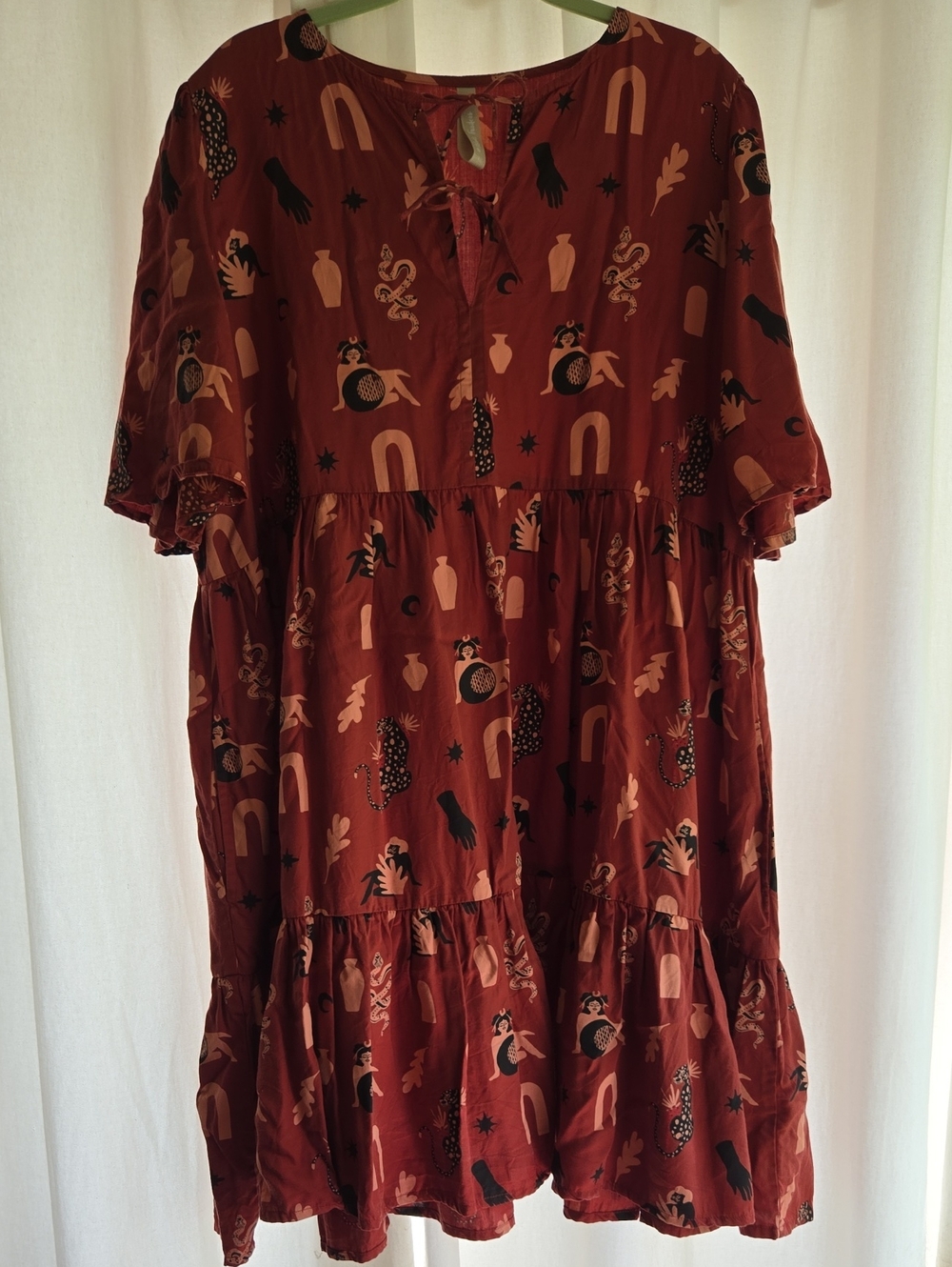 Mata Traders Adelaide Tiered Mini Dress EUC